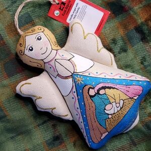 Koza Dereza Handmade Angel with Nativity Ornament‎